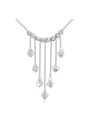 thumb Fashion Little austrian Crystals Tassels Pendant Alloy Necklace 0