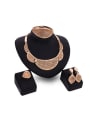 thumb Alloy Imitation-gold Plated Classical style Hollow Four Pieces Jewelry Set 0