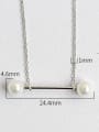 thumb Pure silver fashion geometric elements minimalist Pearl Pendant Necklace 3