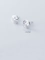 thumb 925 Sterling Silver With Cubic Zirconia Simplistic Geometric Stud Earrings 2