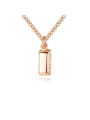 thumb 925 Sterling Silver With Rose Gold Plated Simplistic Geometric Necklaces 0