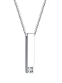 thumb 925 Sterling Silver With Cubic Zirconia  Simplistic Geometric Necklaces 0