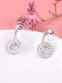 thumb Copper With Platinum Plated Simplistic Round Drop Earrings 2