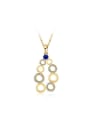 thumb Fashionable Multi Circle Shaped Rhinestones Necklace 0