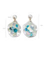 thumb Alloy With Shell Simplistic Colorful Sequins  Geometric Drop Earrings 4