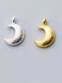 thumb 925 Sterling Silver With 18k Gold Plated Simplistic Moon Charms 0