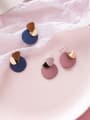 thumb Alloy With Rose Gold Plated Simplistic Geometric Drop Earrings 1