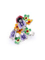 thumb Exaggerated Butterfly Flower Ladybird Colorful Rhinestones Alloy Ring 1