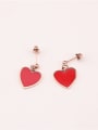 thumb Heart-shape Sweet Drop Earrings 0