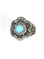 thumb Retro style Resin stone Grey Rhinestones Alloy Ring 3