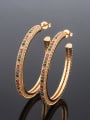 thumb Copper With  Cubic Zirconia Delicate Round Hoop Earrings 3