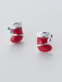 thumb S925 silver Christmas snow boots stud Earring 0