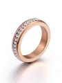 thumb Stainless Steel With Cubic Zirconia Trendy Round Band Rings 2