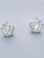 thumb Women Fresh Crown Shaped Zircon stud Earring 2