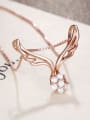 thumb Rose Gold Plated Wings Zircon Pendant 3