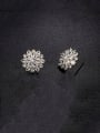 thumb Copper With Platinum Plated Personality Snowflake Stud Earrings 2