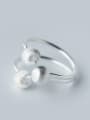 thumb 925 Sterling Silver With Platinum Plated Trendy Ball Rings 2