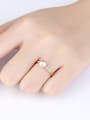 thumb Sterling Silver Natural 7-7.5mm freshwater pearl free size ring 1