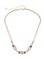 thumb Gold Plated Simple Style Long Sweater Necklace 0