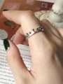 thumb Sterling Silver personality crown free size ring 1