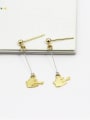thumb Creative 16K Gold Plated Swallow Shaped Earrings 3
