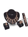thumb Alloy Imitation-gold Plated Vintage style Round-shaped Hollow Four Pieces Jewelry Set 2