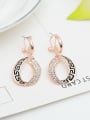 thumb Alloy Imitation-gold Plated Trendy style CZ Oval-shaped Two Pieces Jewelry Set 1