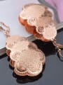 thumb Rose Gold Plated Flower-shaped Drop Earrings 1