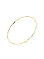 thumb Simple Gold Plated Round Women Bangle 0
