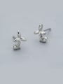 thumb Lovely Leaf Shaped Silver stud Earring 0
