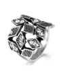 thumb Silver Plated Multi Square Shaped Ring 0