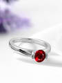 thumb Fashion Red Swiss Zircon Platinum Plated Ring 1