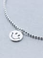 thumb 925 Sterling Silver With Platinum Plated Fashion smile Anklets 2