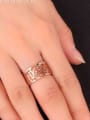 thumb Hollow Hot Selling Zircons Rose Gold Plated Ring 1