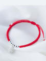 thumb Sterling silver Crown hand-woven red thread bracelet 0