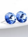 thumb Simple Round Austria Crystal Stud Earrings 1