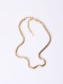 thumb Titanium With Gold Plated Simplistic Snake Chain Necklaces 1