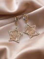 thumb Alloy With Gold Plated Simplistic Star Drop Earrings 1