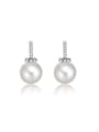 thumb Fashion White Gold Plated Artificial Pearl Drop Earrings 0