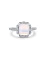 thumb 925 Silver Sunflower Opal Stone Women Ring 0