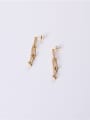 thumb Titanium With Gold Plated Simplistic Charm Drop Earrings 0