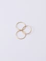 thumb Titanium With Gold Plated Simplistic Round Stacking Rings 3
