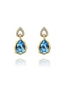 thumb Fashion Crystal Water Drop Stud Earrings 0