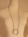 thumb Exquisite Antique Silver Plated Round Necklace 1