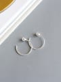 thumb Sterling Silver simple geometric Bead Earrings 2