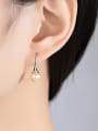 thumb Pure silver 8-8.5mm Natural Pearl Earrings 1