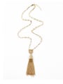 thumb Classical Long Tassel Alloy Sweater Necklace 2