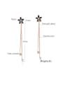 thumb Stainless Steel With Rose Gold Plated Fashion Flower Tassel Earrings 2