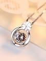 thumb Fashion 925 Silver Cubic Rotatable Zircon Flowery Single Pendant 1