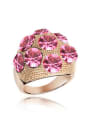 thumb Exaggerated Cubic austrian Crystals Rose Gold Ring 3